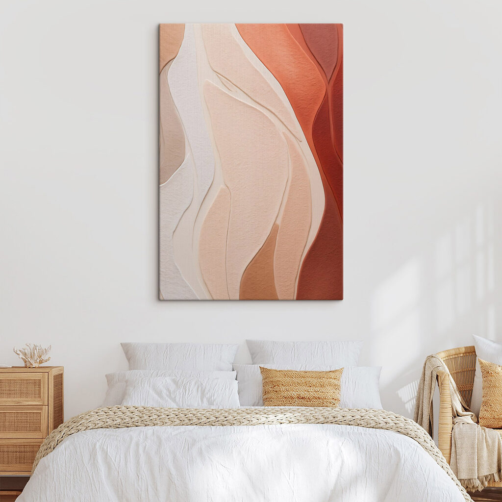 Curva suave em terracota — interior 2
