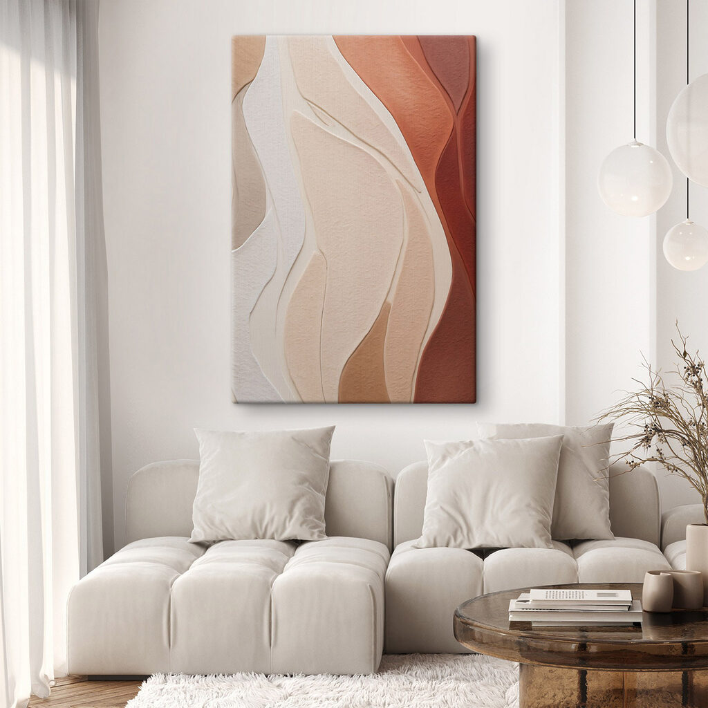 Curva suave em terracota — interior 1