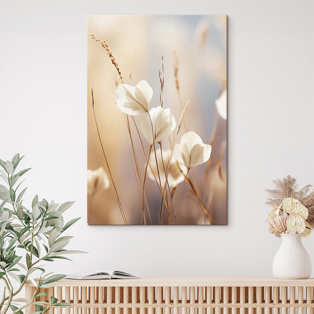 Flores claras ao entardecer — interior 2