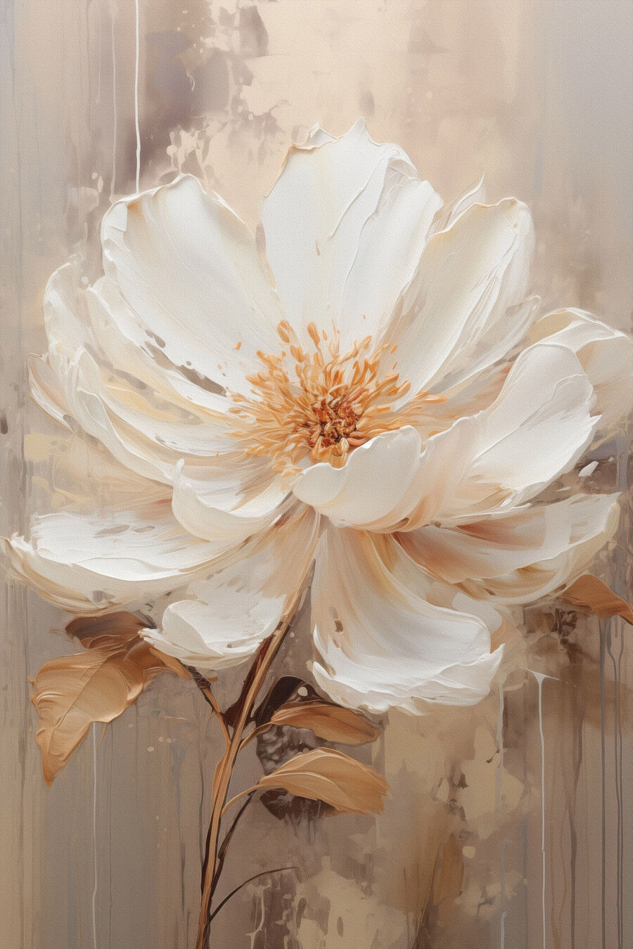 Flor em haste fina — design completo
