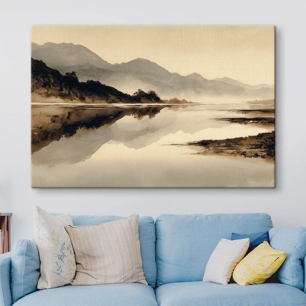 Montanhas refletidas na neblina — interior 3
