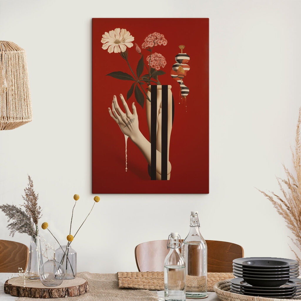 Flores num vaso riscado — interior 2