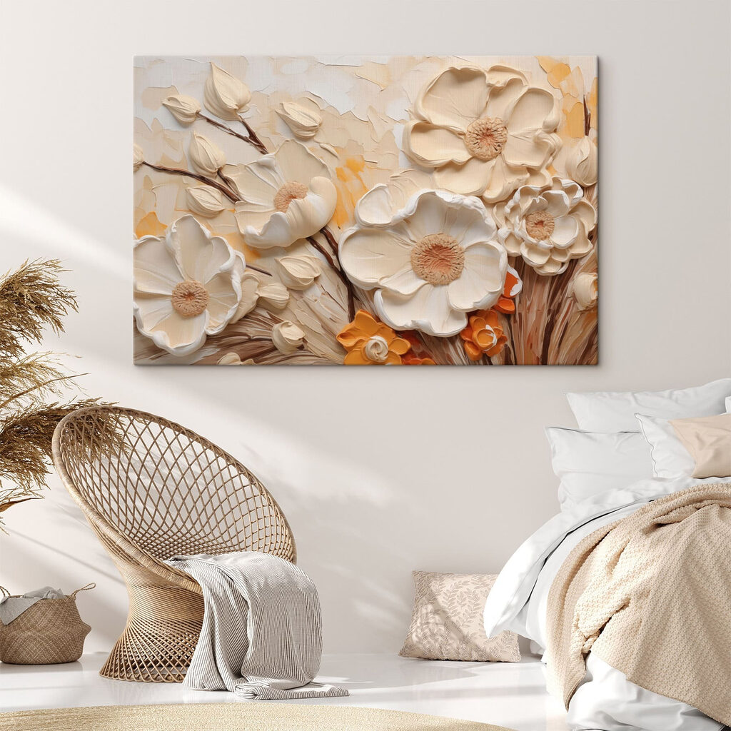 Flores creme com ocre — interior 2