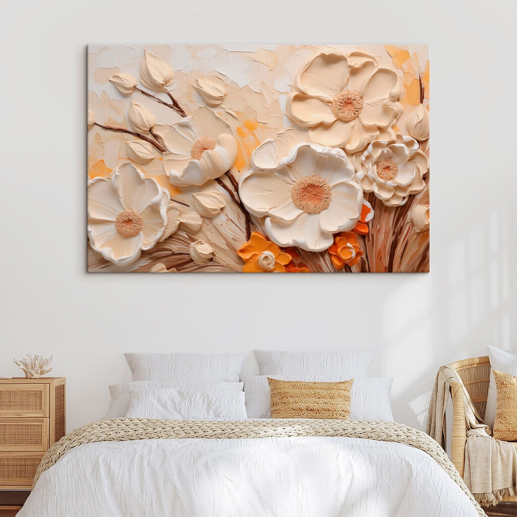 Flores creme com ocre — interior 3