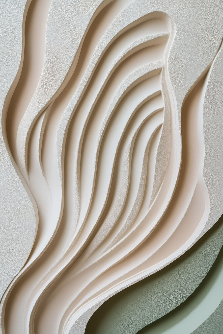 Ondulações claras em verde — design completo