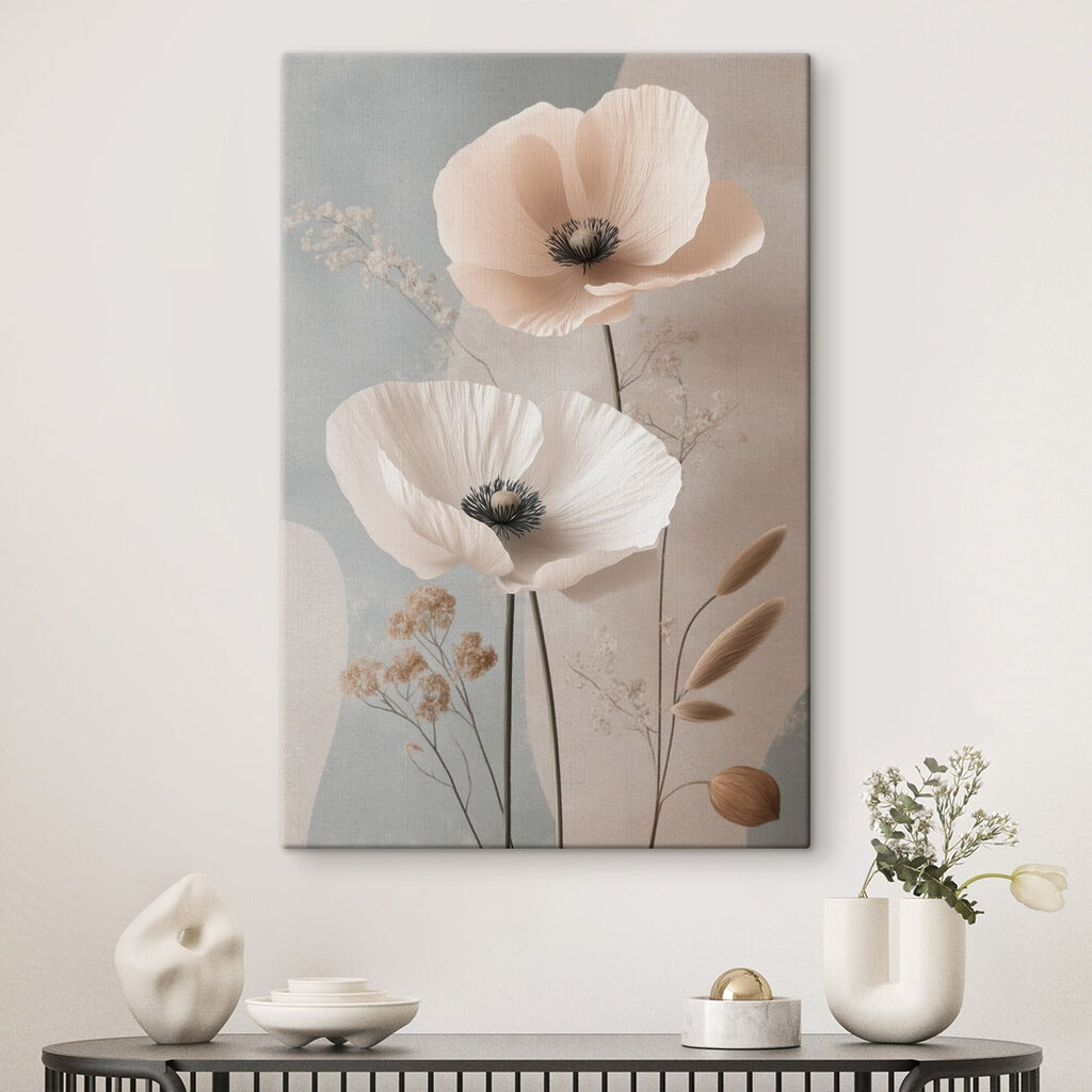Duas papoilas em pastel — interior 1