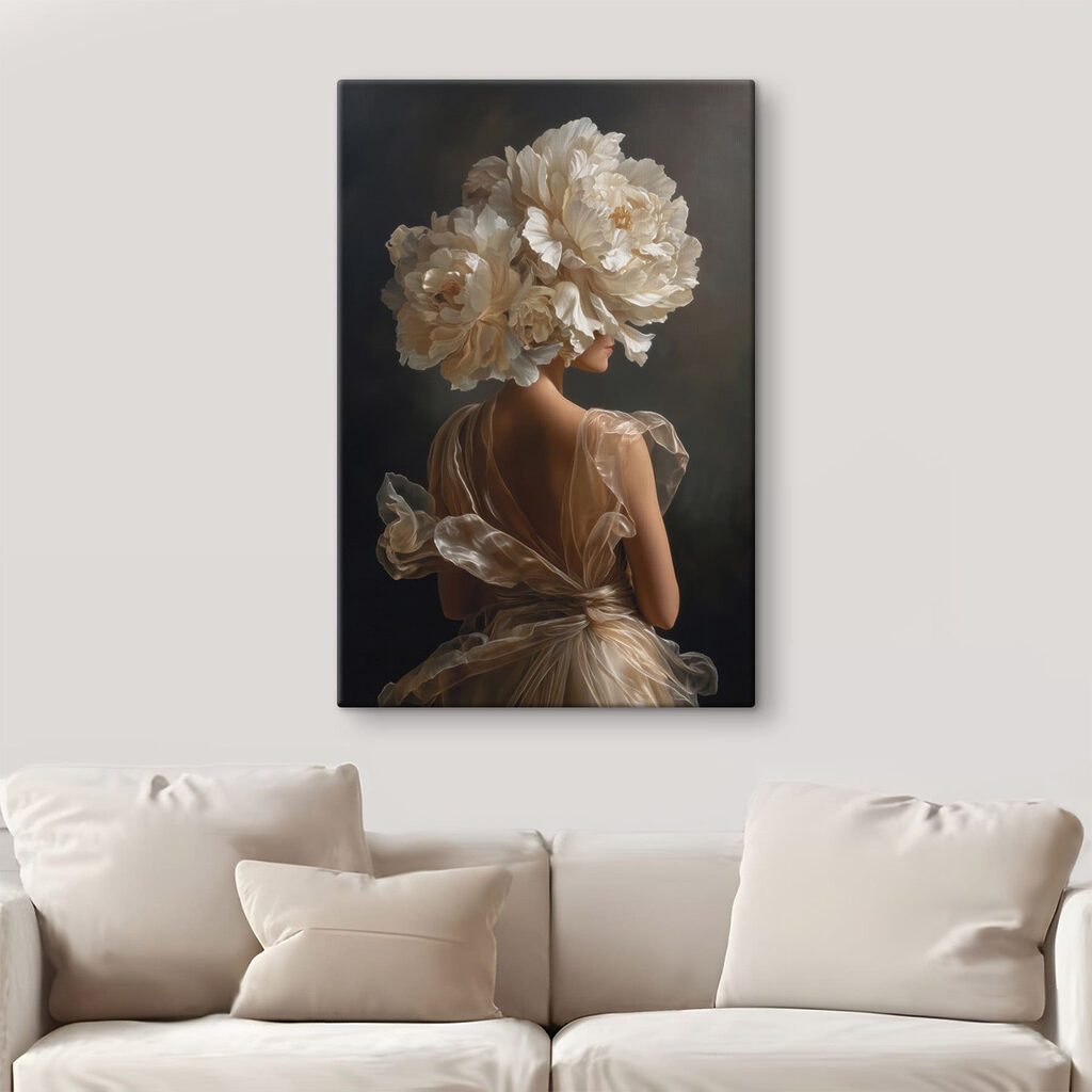 De costas entre flores — interior 3