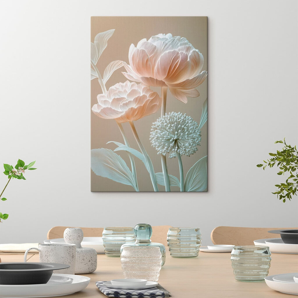 Peónias em hastes finas — interior 3