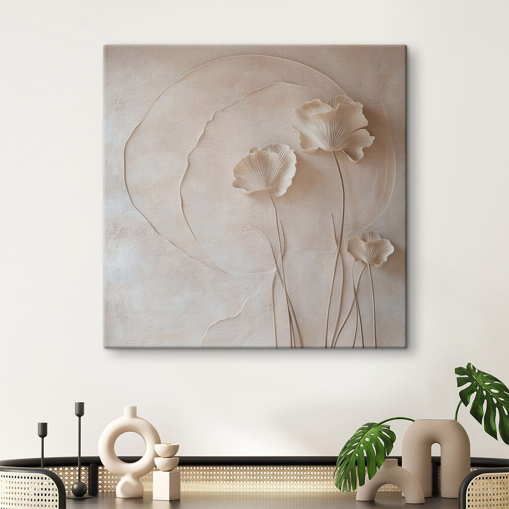 Três flores e círculos — interior 2