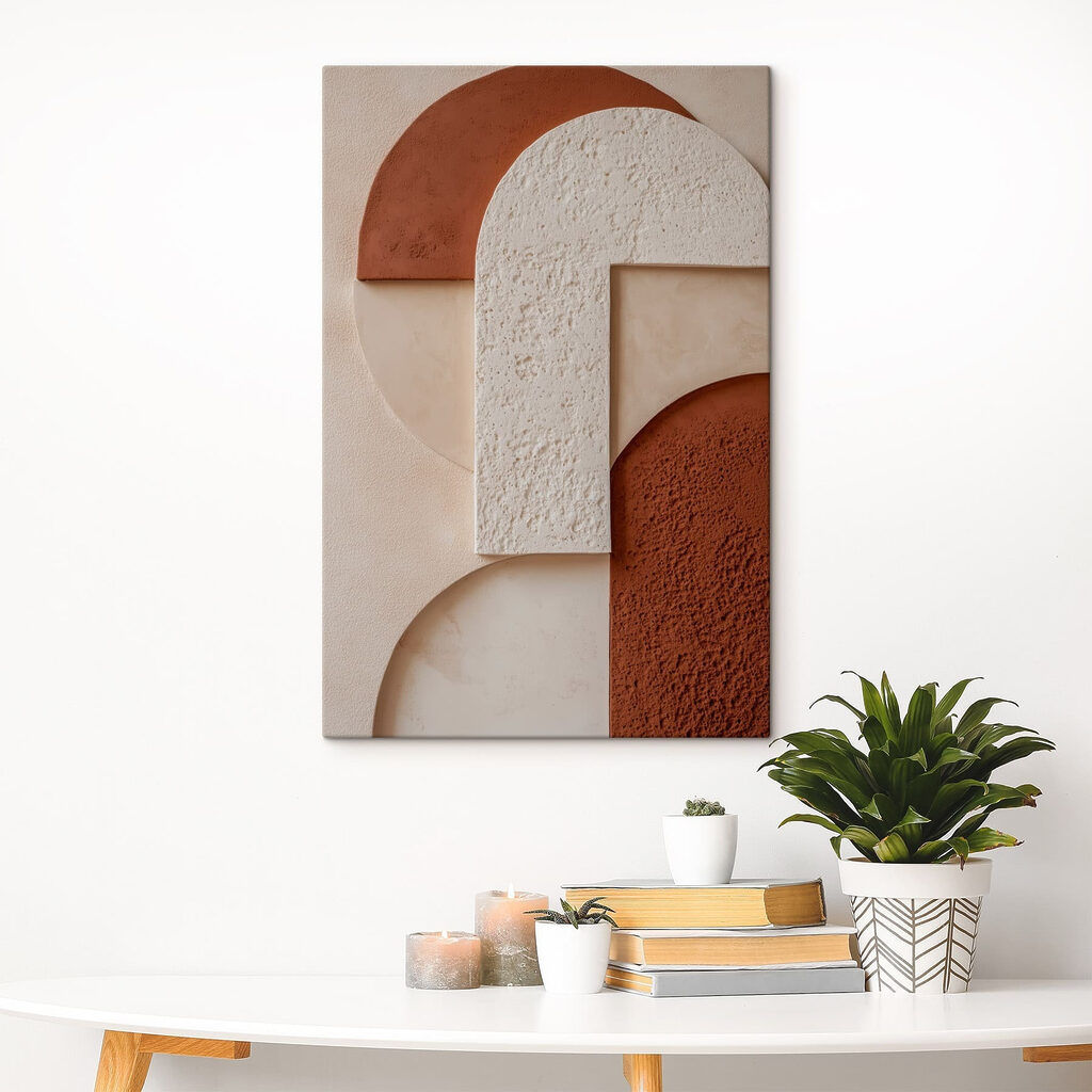 Arcos ferrugem e branco — interior 2