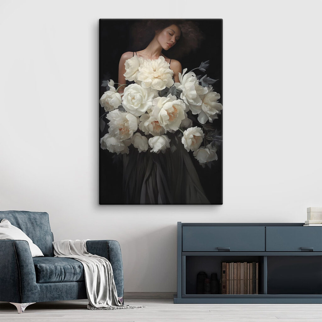 Flores sobre o vestido — interior 2
