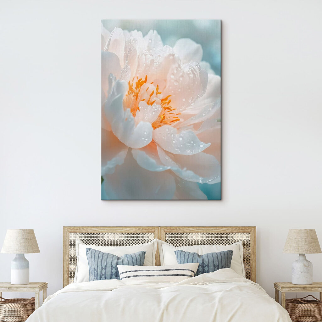Flor branca com orvalho — interior 2
