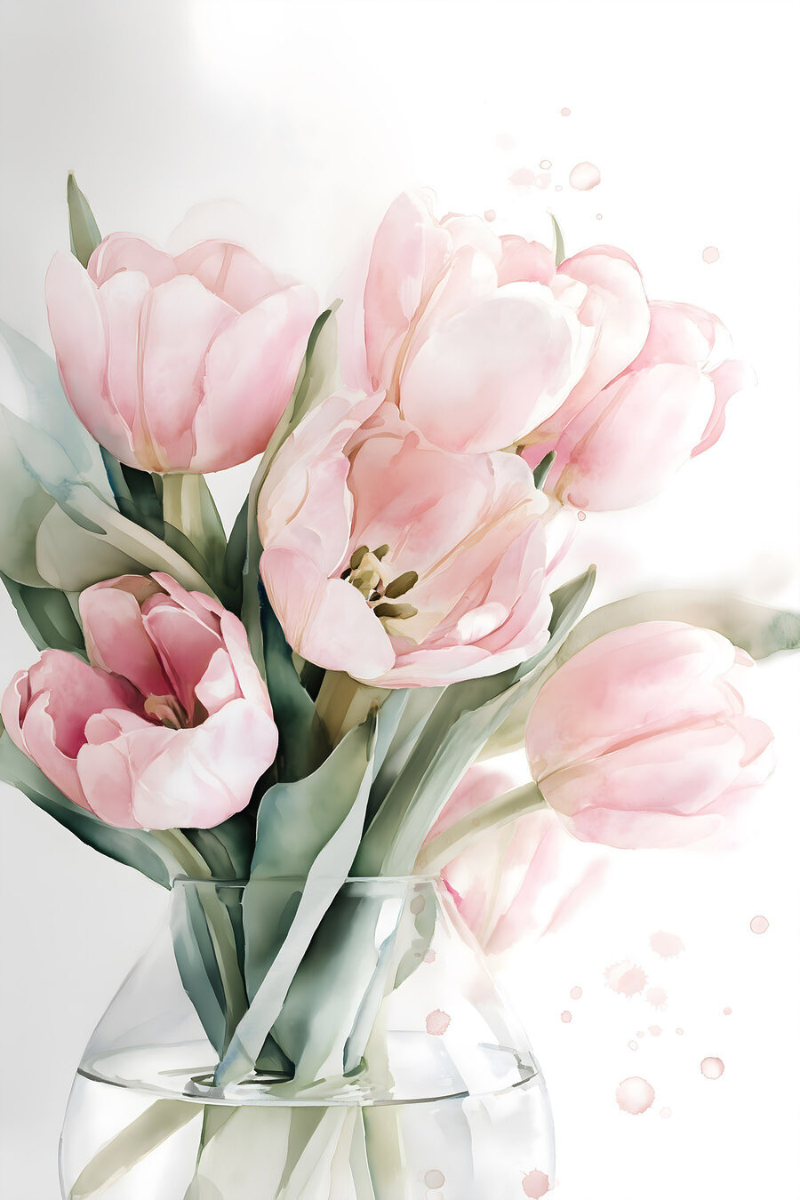 Tulipas rosa de perto — design completo