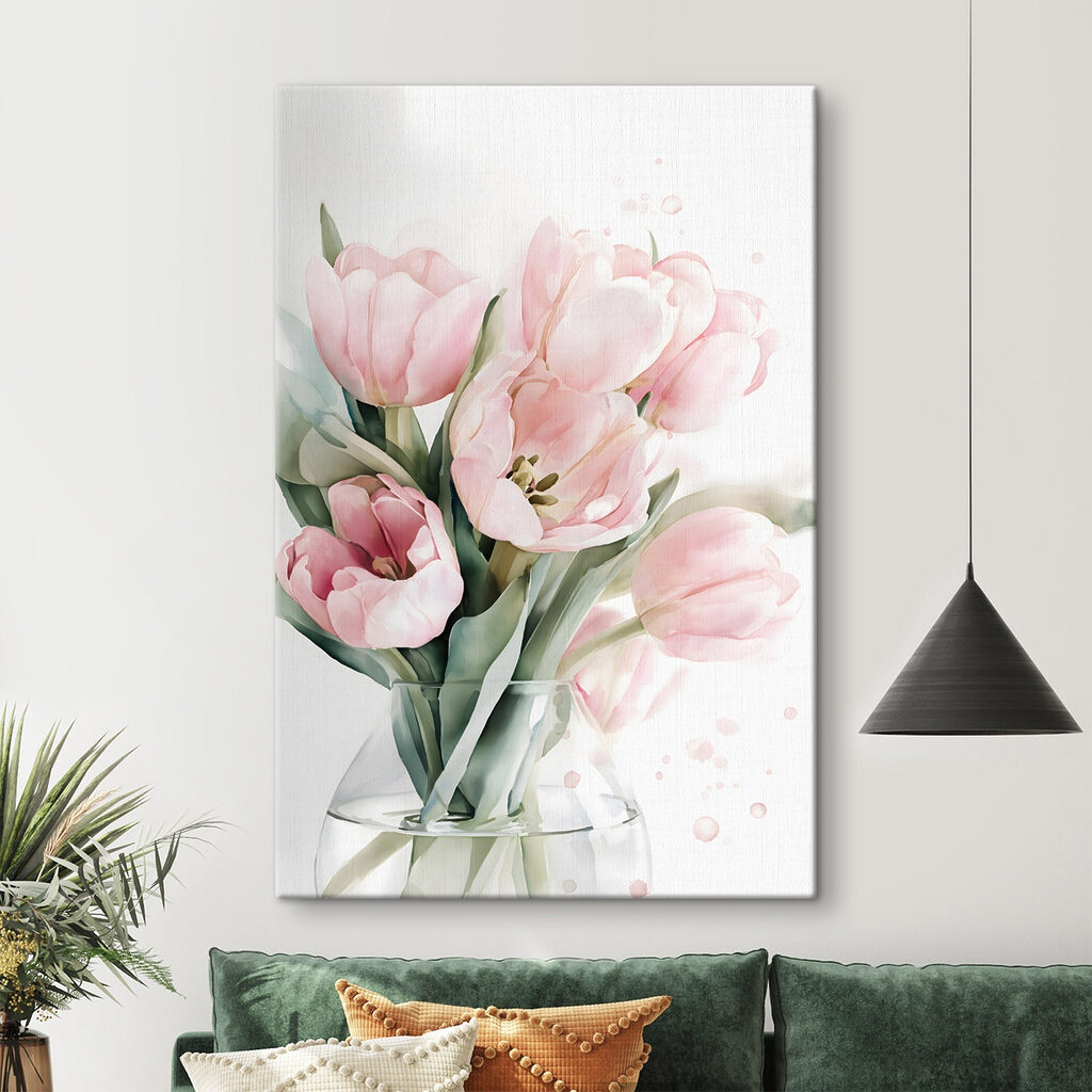 Tulipas rosa de perto — interior 1
