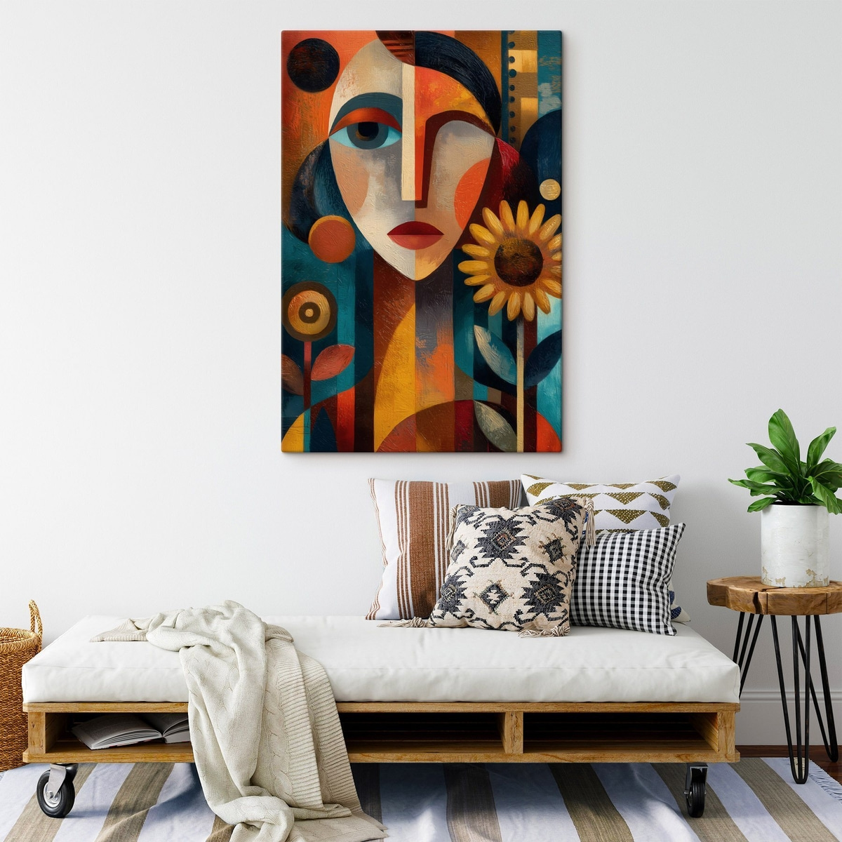 Retrato abstrato com flores — interior 2