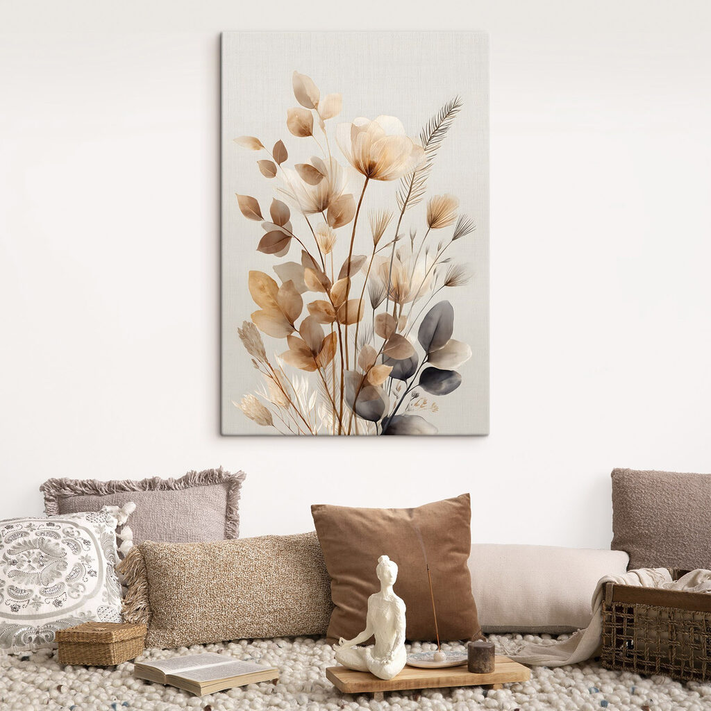 Flores secas em cinzento — interior 2