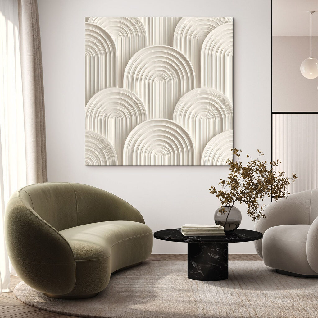 Arcos creme em fileiras — interior 2