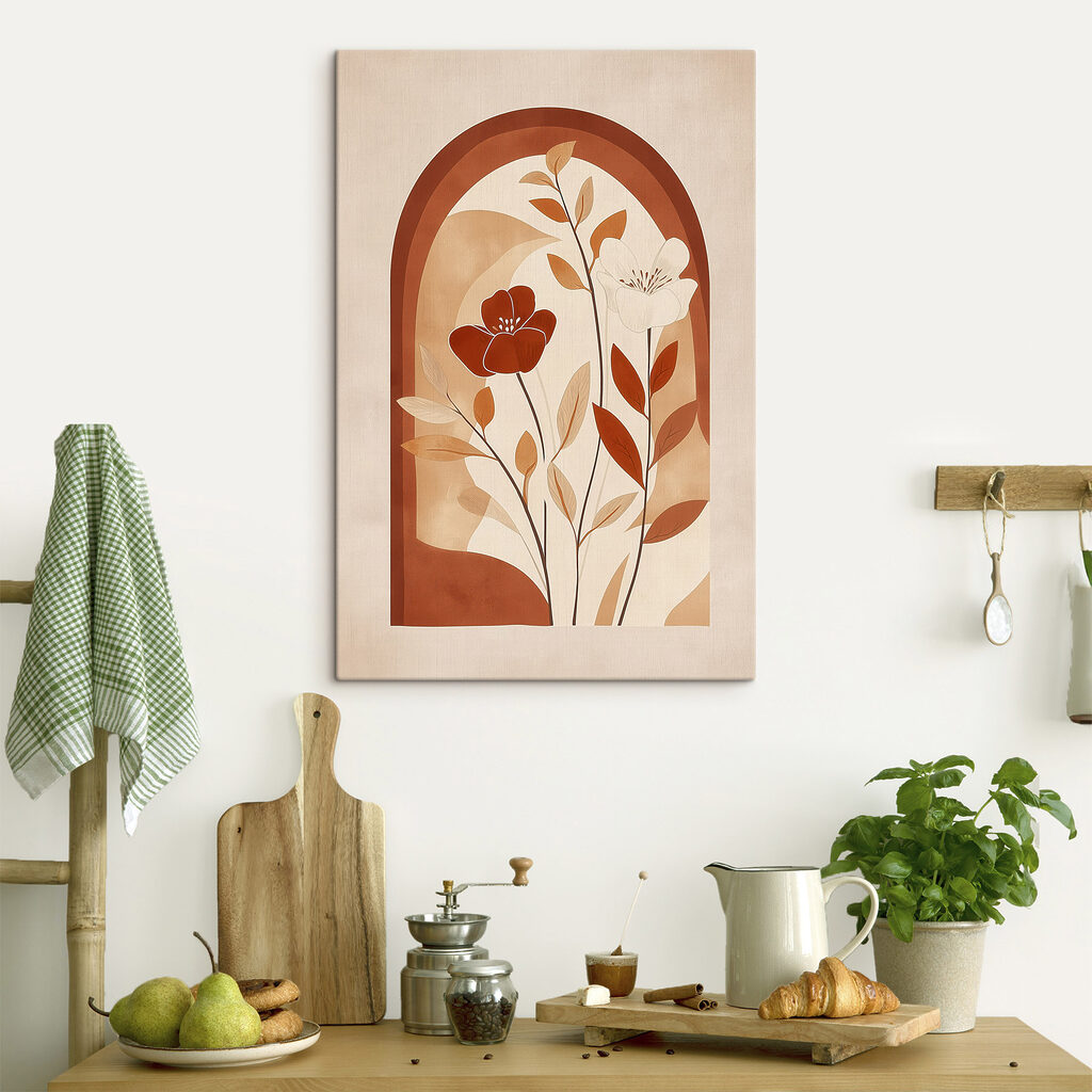 Flores em arco ferrugem — interior 1