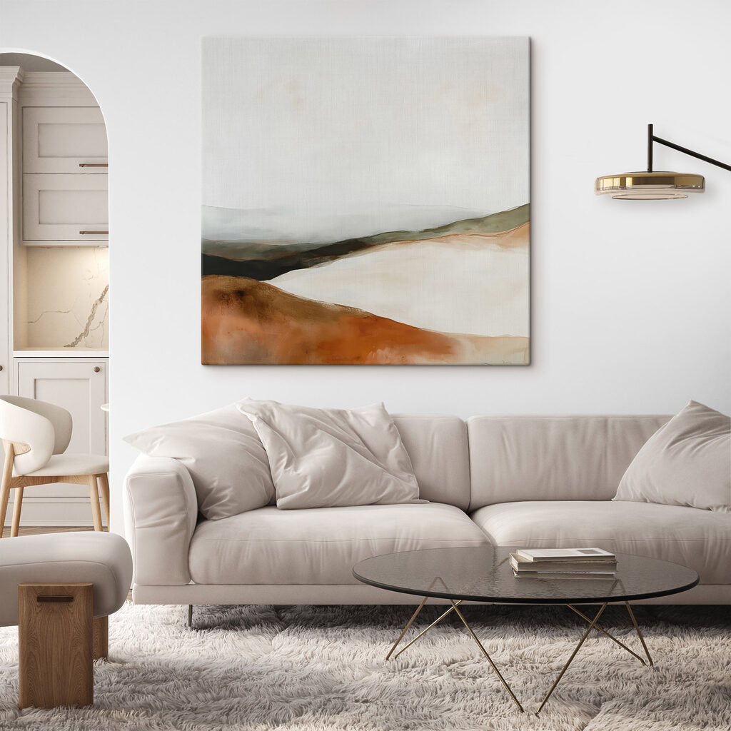 Colinas suaves sobre branco — interior 2