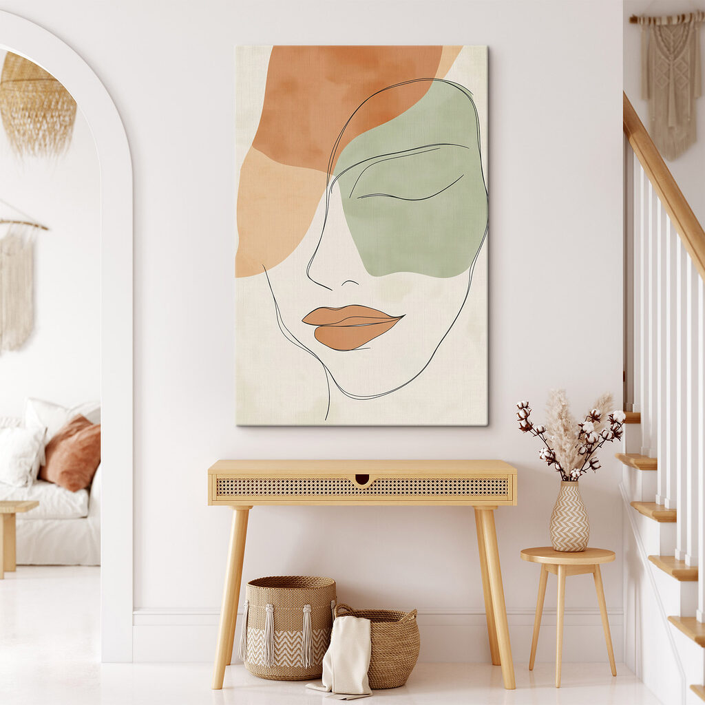 Olho verde e lábios — interior 2