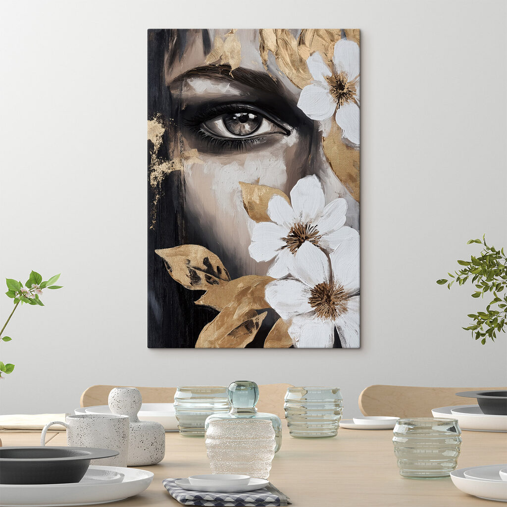 Olhar claro com ouro — interior 2
