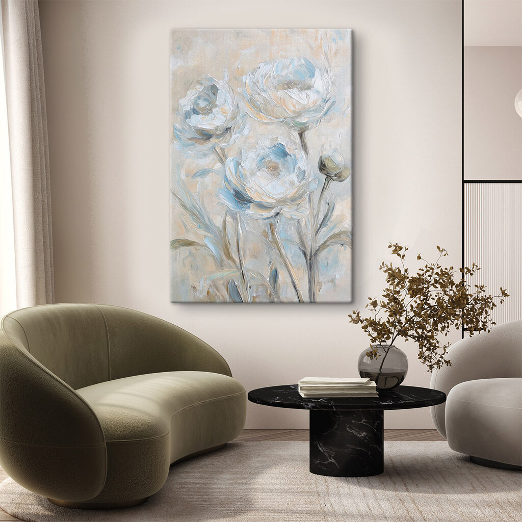 Flores com toques azuis — interior 2