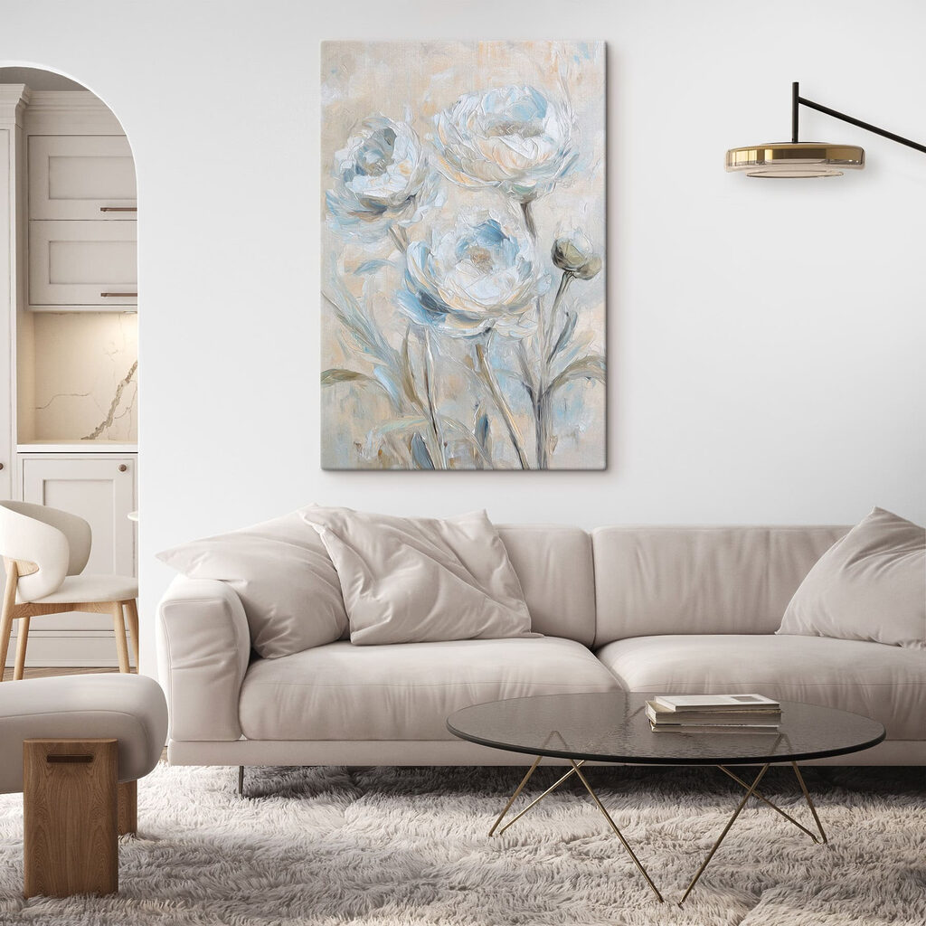 Flores com toques azuis — interior 1