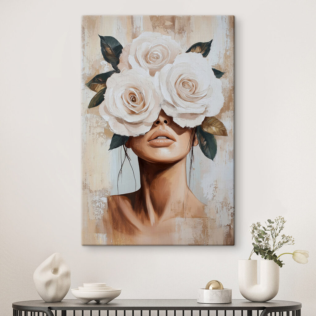 Rosas brancas sobre lábios — interior 2
