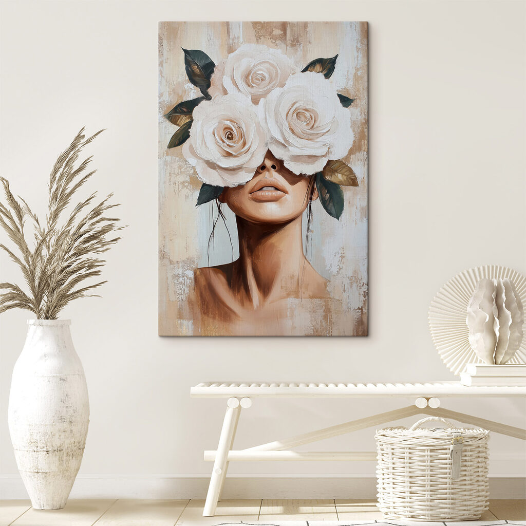 Rosas brancas sobre lábios — interior 1