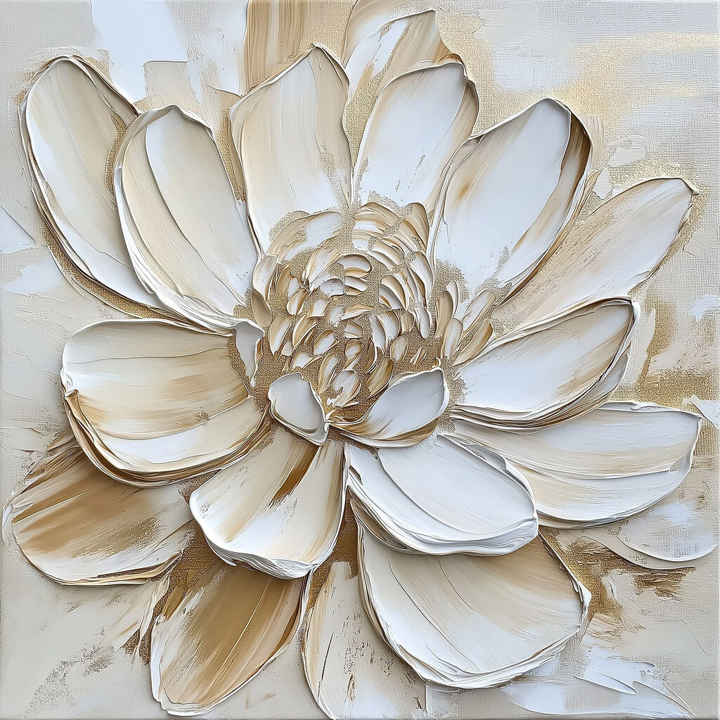 Flor creme em espiral — design completo