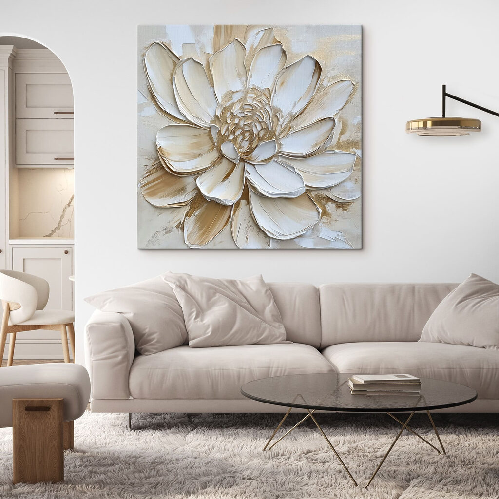 Flor creme em espiral — interior 1