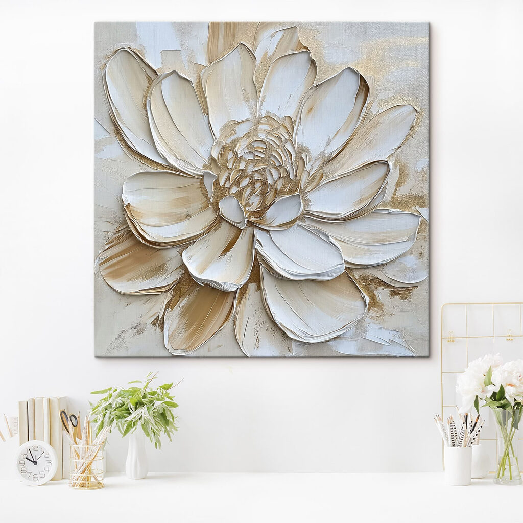 Flor creme em espiral — interior 2