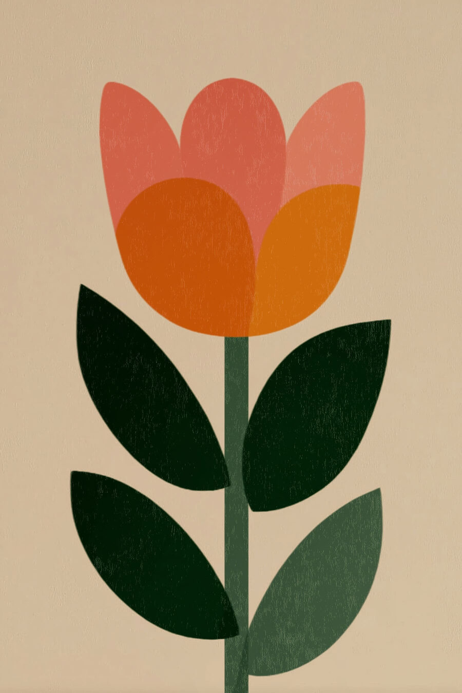 Tulipa com quatro folhas — design completo