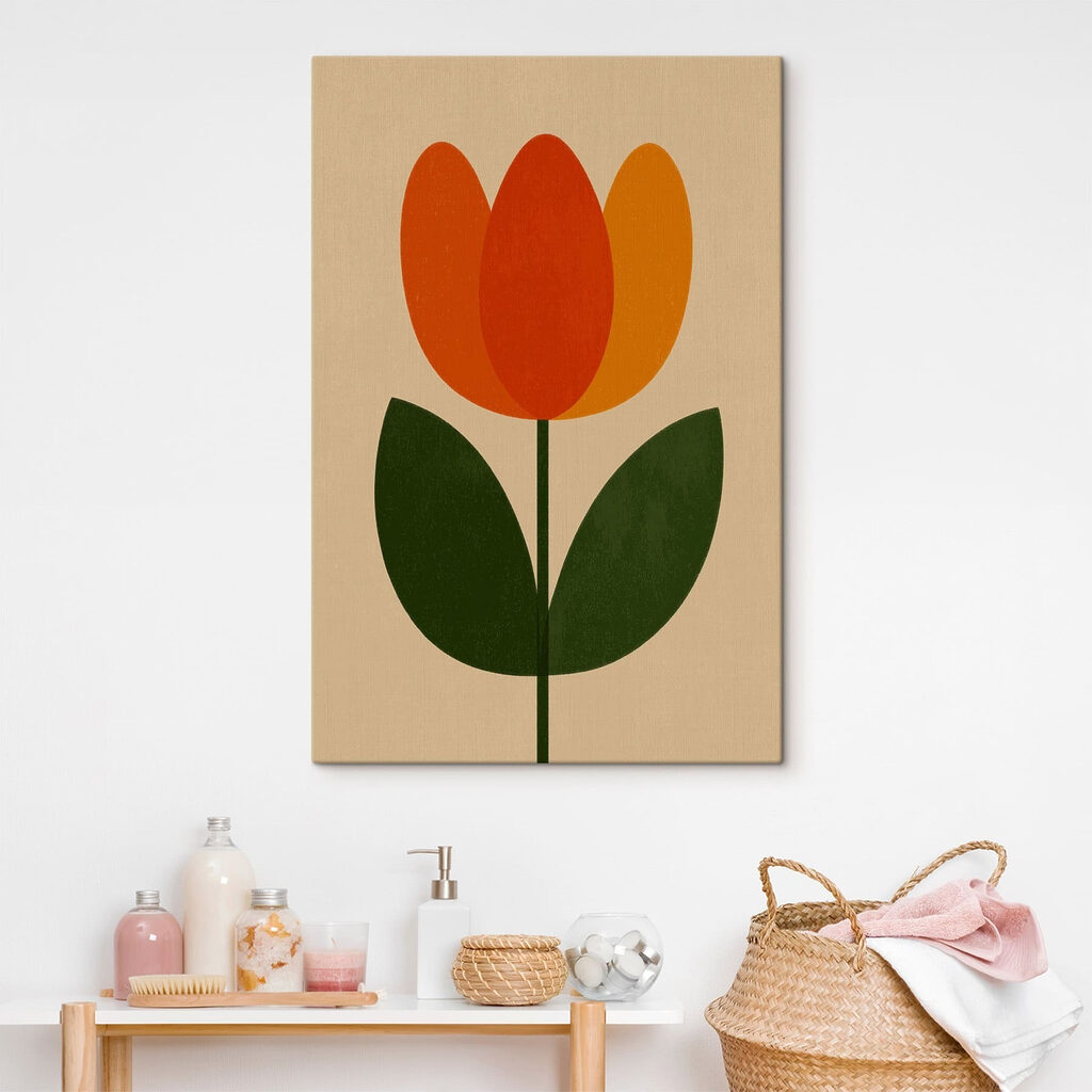 Tulipa laranja sobre haste — interior 1