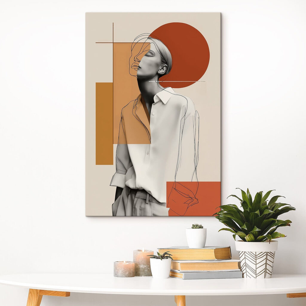 Blusa branca e círculo — interior 2