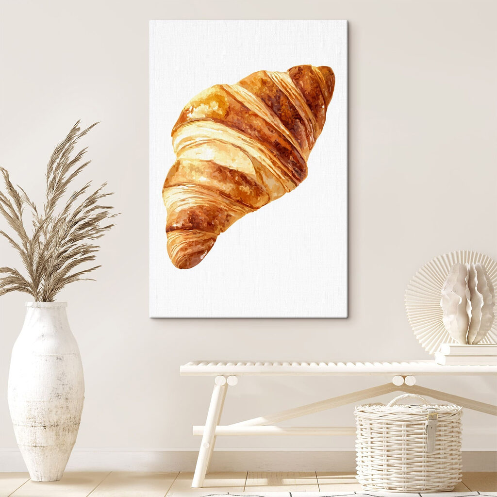 Croissant dourado sobre branco — interior 2