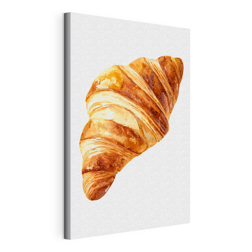 Croissant dourado sobre branco — vista do produto
