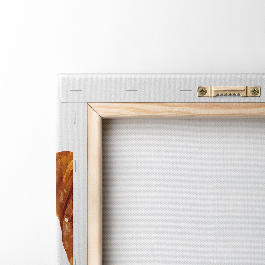 Croissant dourado sobre branco — verso