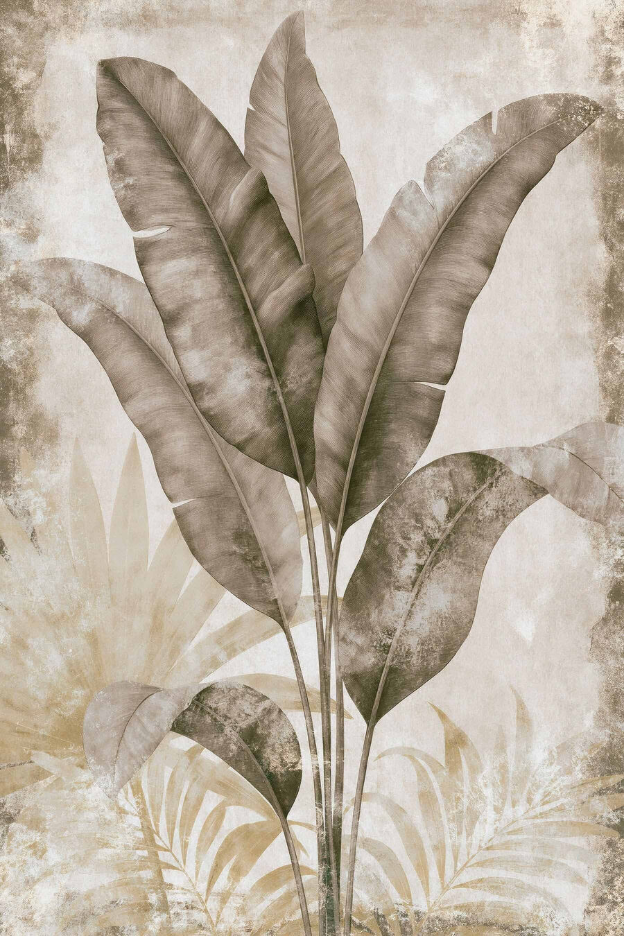 Folhas longas verde-acinzentadas — design completo