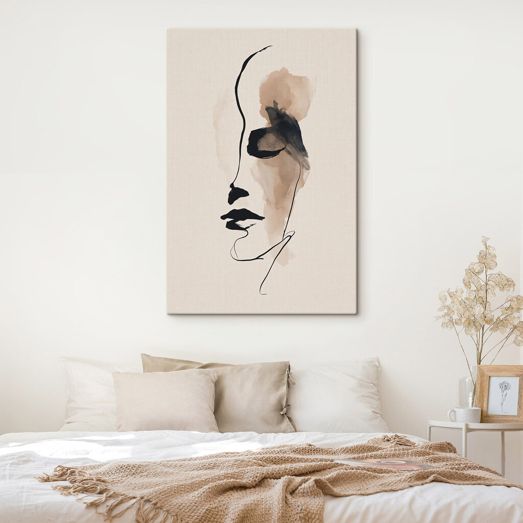 Rosto desenhado de perfil — interior 2