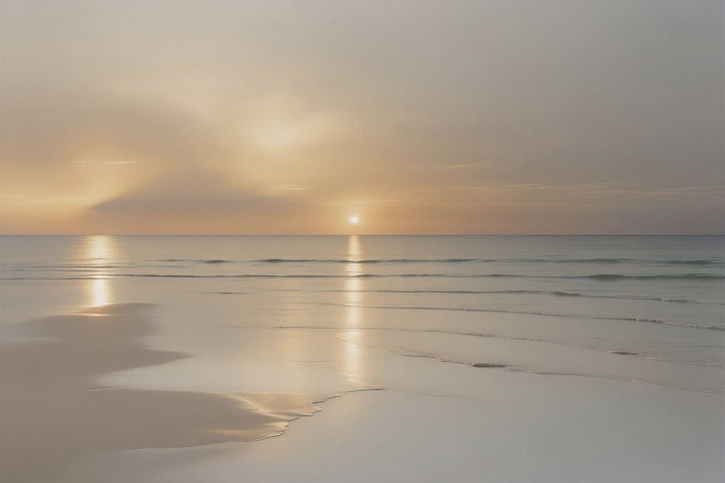 Sol baixo no mar — design completo