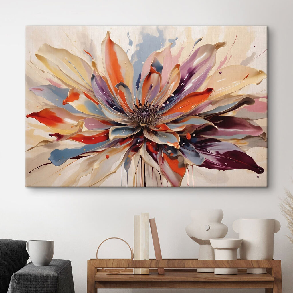 Flor em cores quentes — interior 2