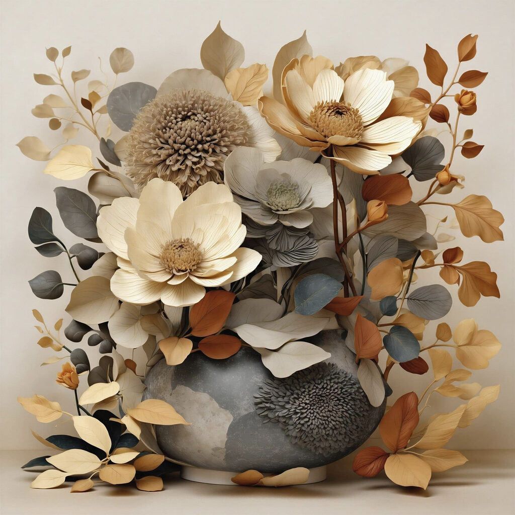 Ramo silvestre em vaso — design completo