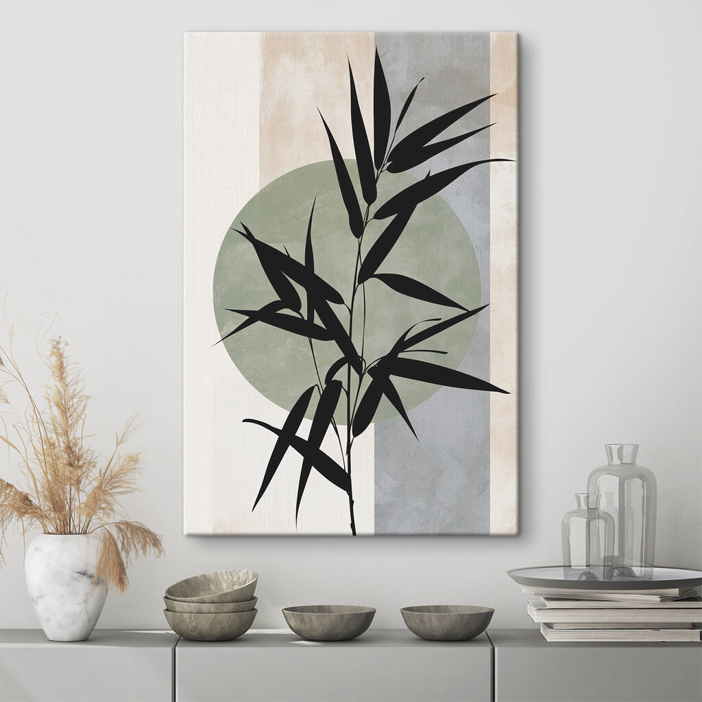 Bambu preto sobre verde — interior 3