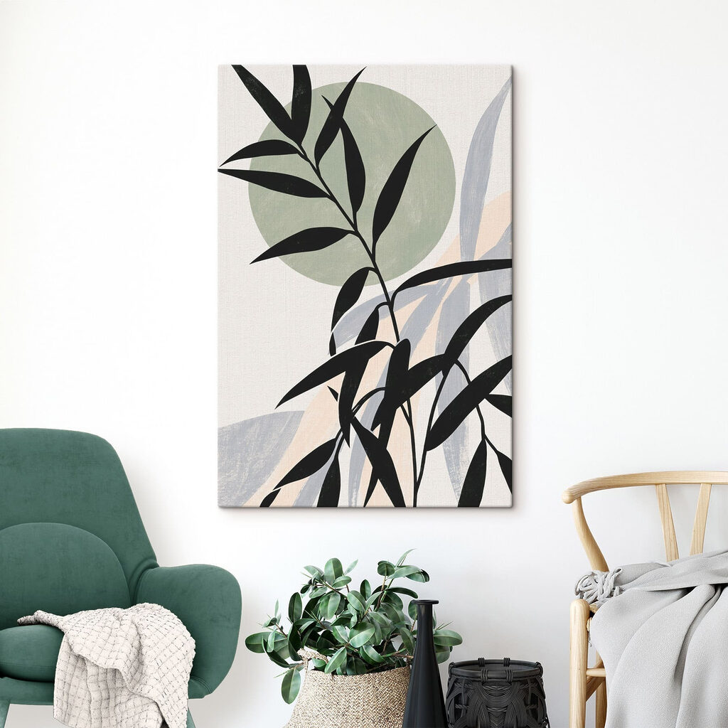 Bambu e círculos verdes — interior 1