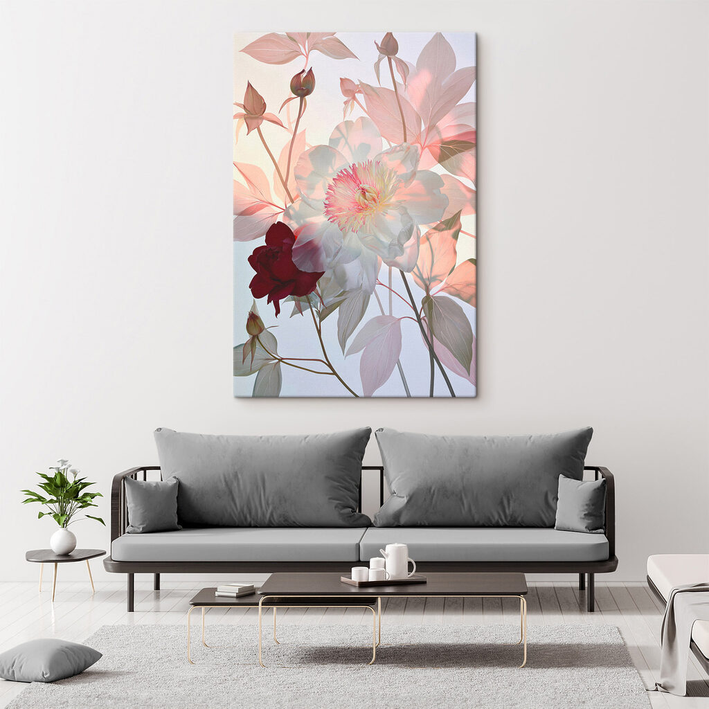 Flores transparentes em rosa — interior 1