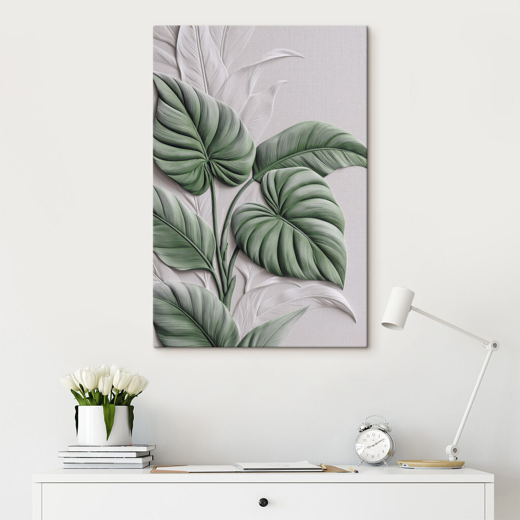 Monstera verde e branca — interior 2