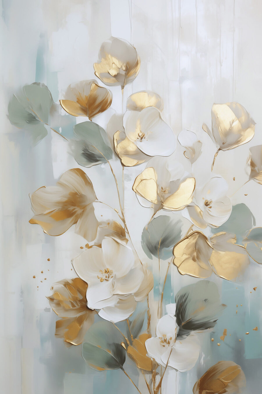 Flores amarelas entre cinzento — design completo