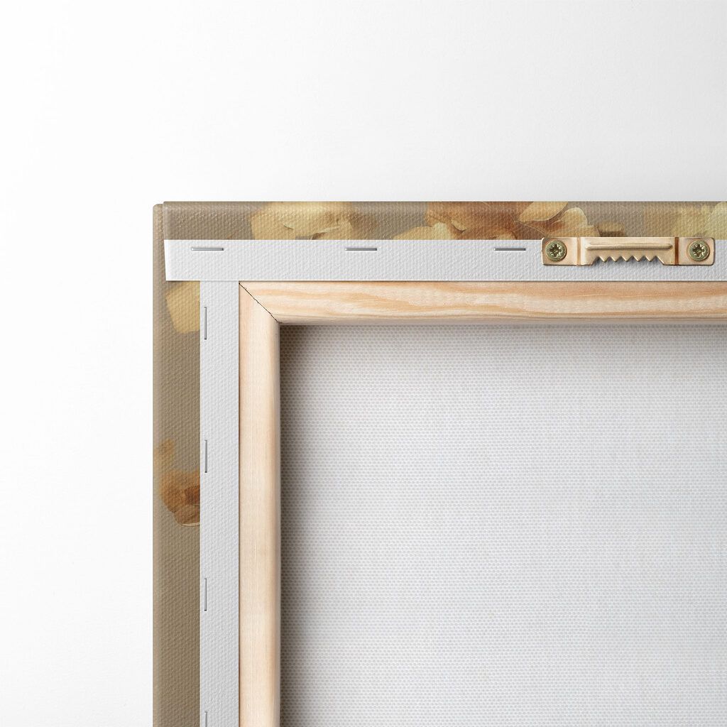 Perfil feminino em ocre — verso