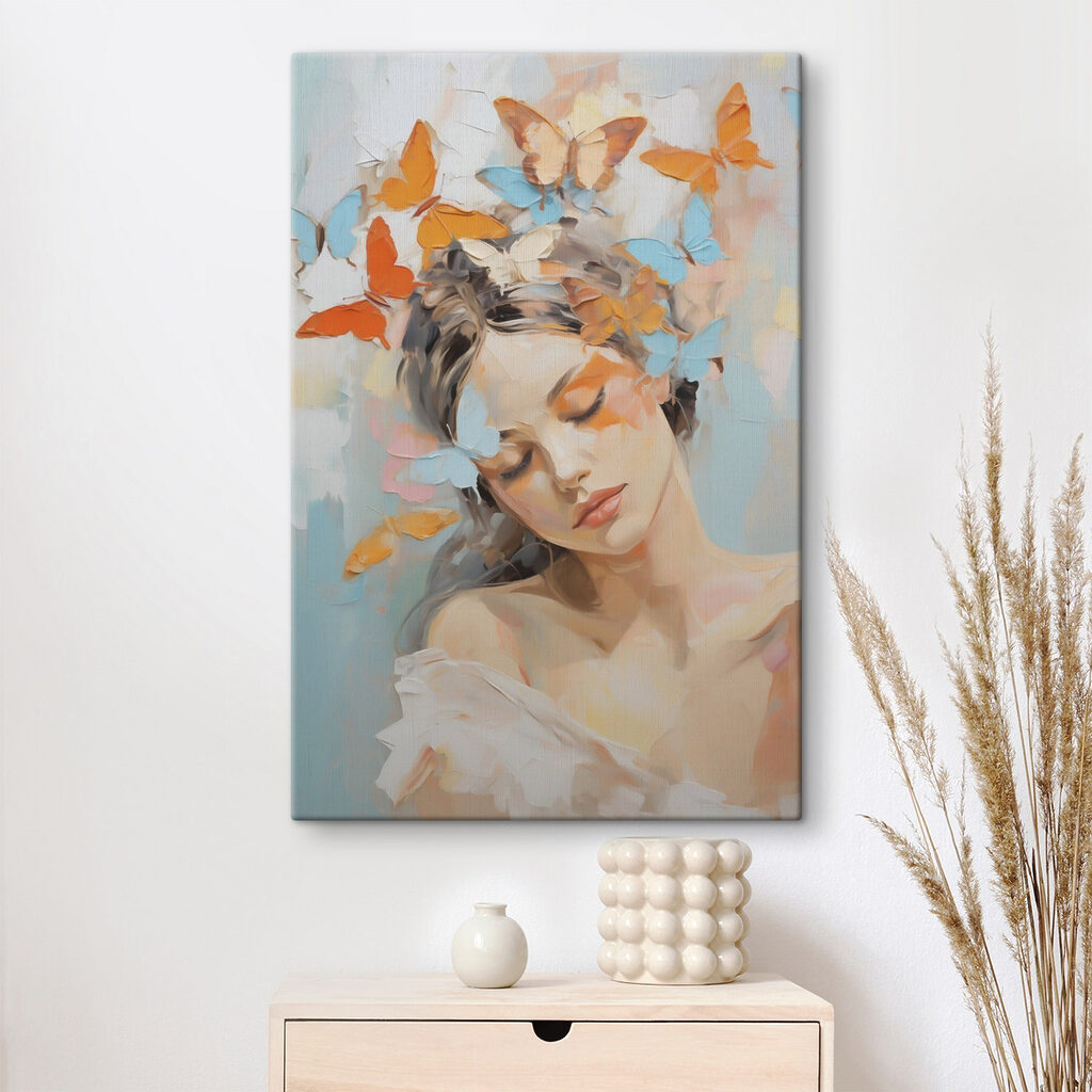 Mulher com borboletas — interior 2